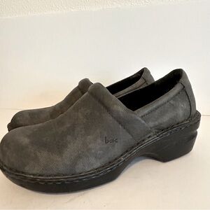 b.o.c Peggy grey denim slip on clogs comfort size 9.5 EU 41 comfort comfy